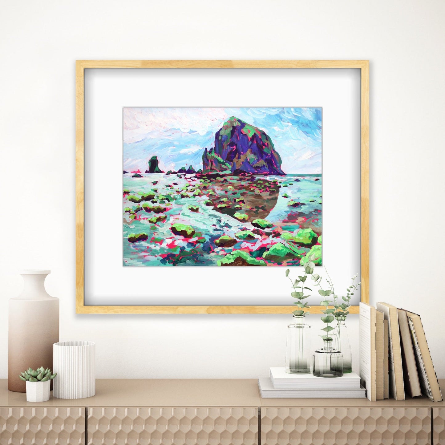 Mermaid Tidepools at Haystack Rock Print Anisa Asakawa Art