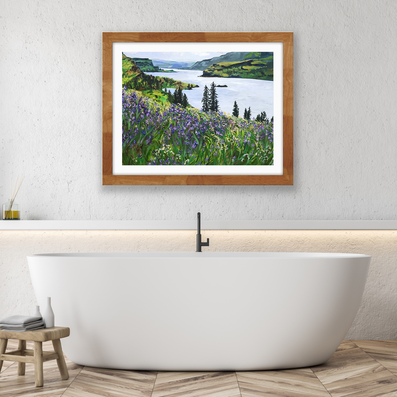 Windswept Camas Lilies Print