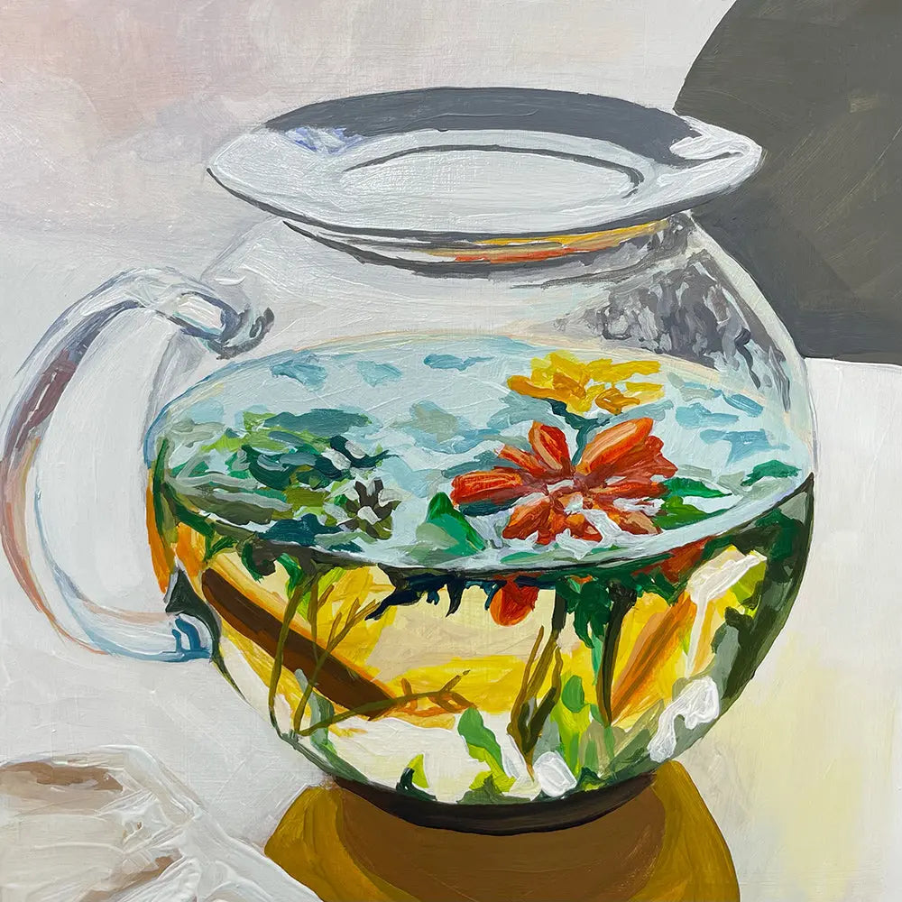 Foraged Tea | 8x8 Anisa Asakawa Art