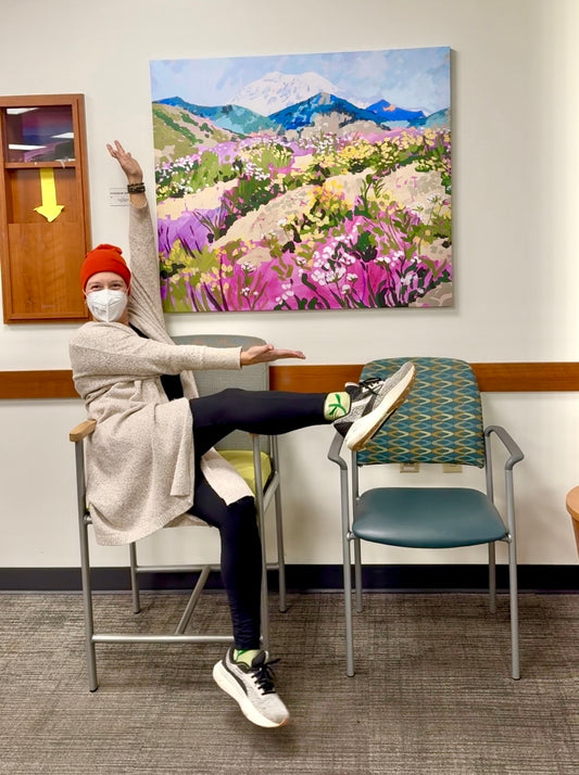 Anisa with Abstracted Mount St Helens at Kaiser Permanente Oncology Portland