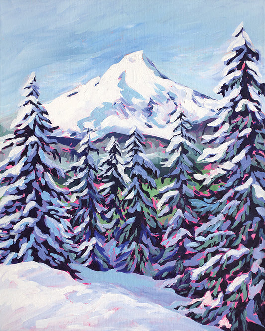 Winter at Mount Hood Print