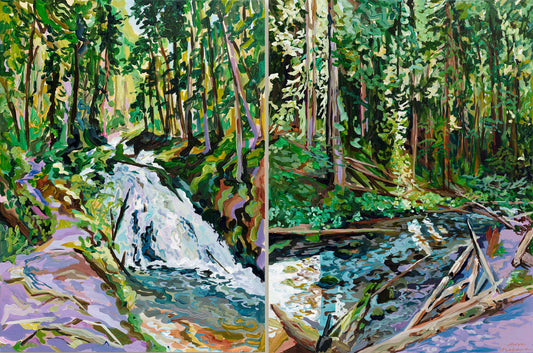 Little Zig Zag Falls Diptych | 24x36