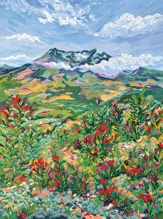 Indian Paintbrush at Mount St. Helens | 36x48 Anisa Asakawa Art