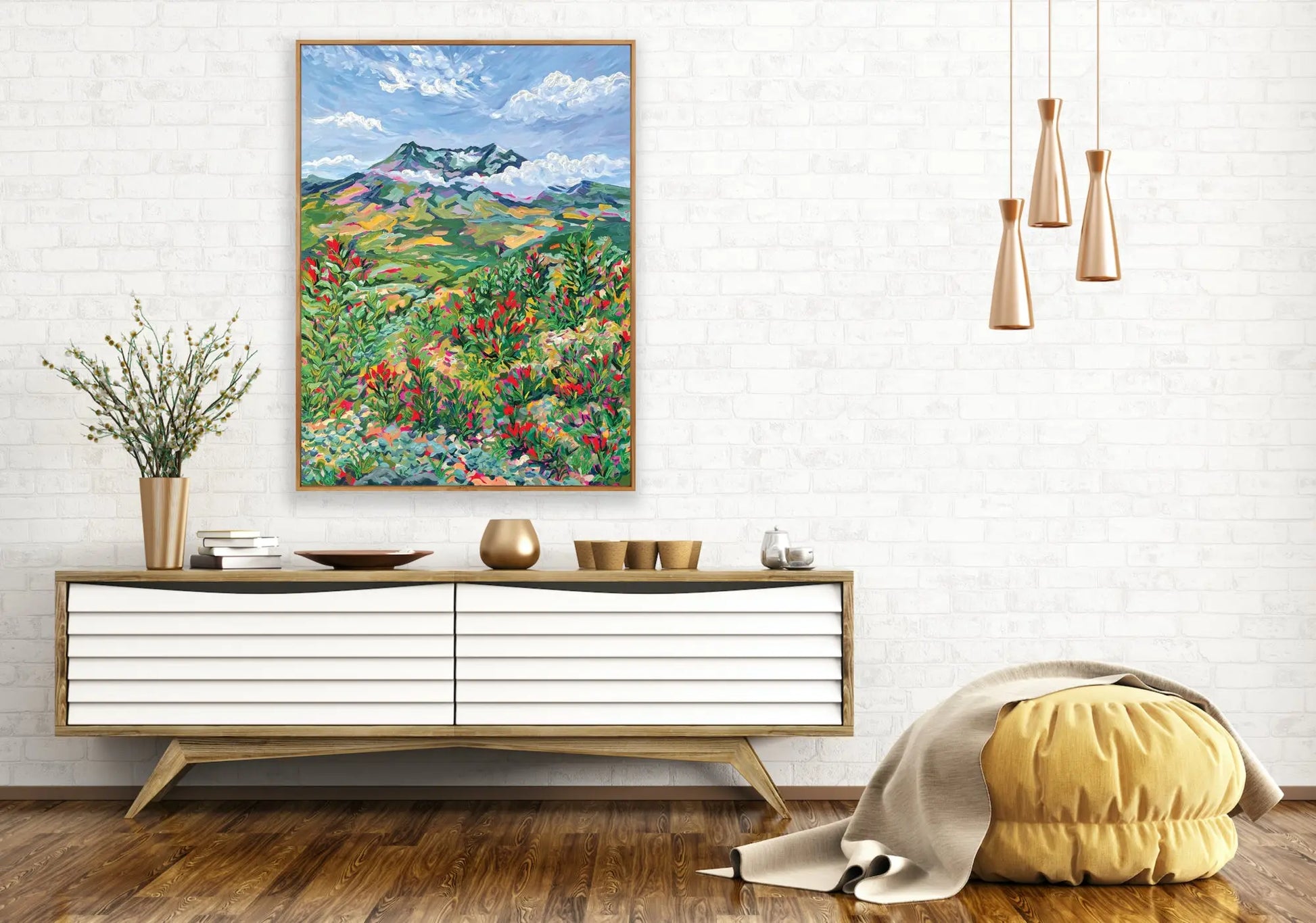 Indian Paintbrush at Mount St. Helens | 36x48 Anisa Asakawa Art