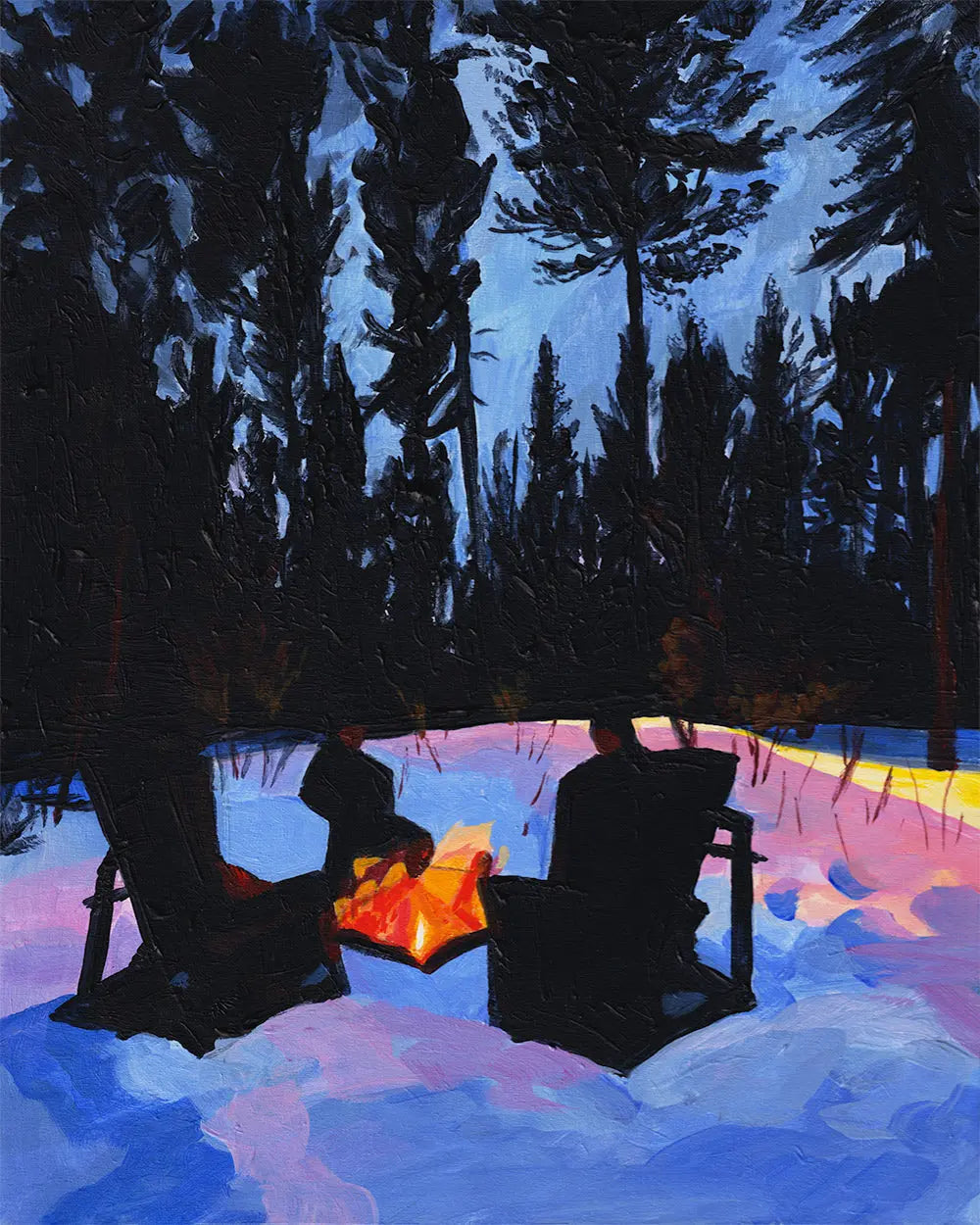 Friends by the Fire | 8x10 Anisa Asakawa Art